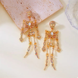 gold earrings with long and post-back