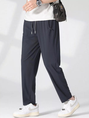 Dark Gray Men's Plus Size Quick-dry Casual Pants