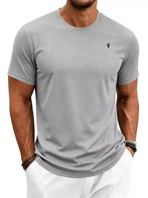 Men's Classic Fit Crew Neck T-shirt Plus Size in Black, view 13