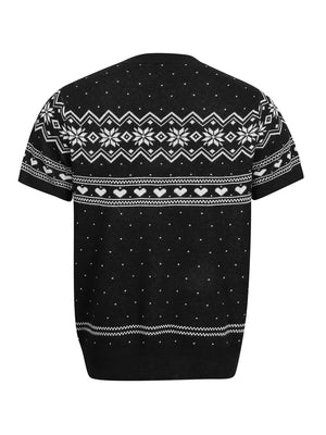 Men's Short-sleeve Fair Isle Knit Top option 7