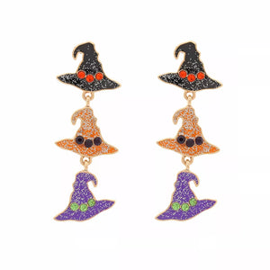 Tangerine earrings with drop and post-back