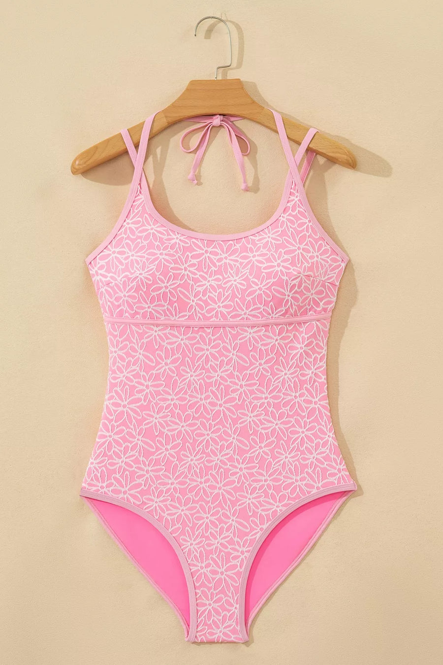 white one-piece swimsuit with pullover and floral