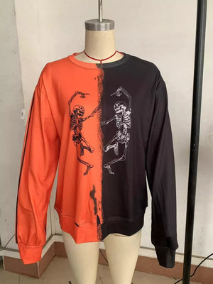 100% polyester Care instructions: Machine wash cold sweatshirt in Orange with relaxed silhouette