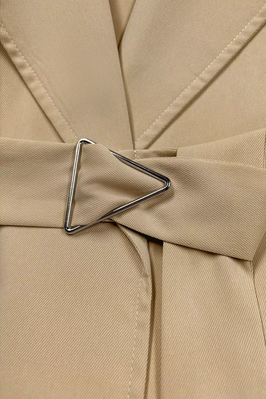 Dark Gray trench coat with below-knee and tie