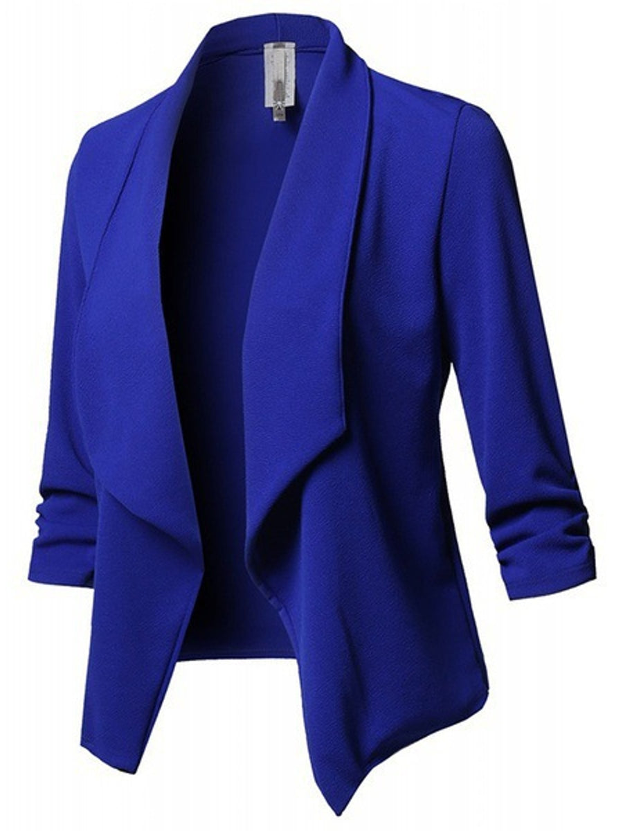 Khaki regular blazer with shawl lapel