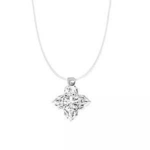 necklace in Silver with star and star pendant