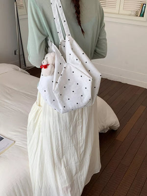 White Polka Dot Shoulder Bag