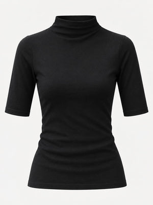 t-shirt in White with plus-size and hip-length