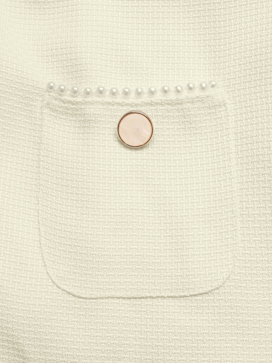 Beige A-line mini dress with peter pan collar