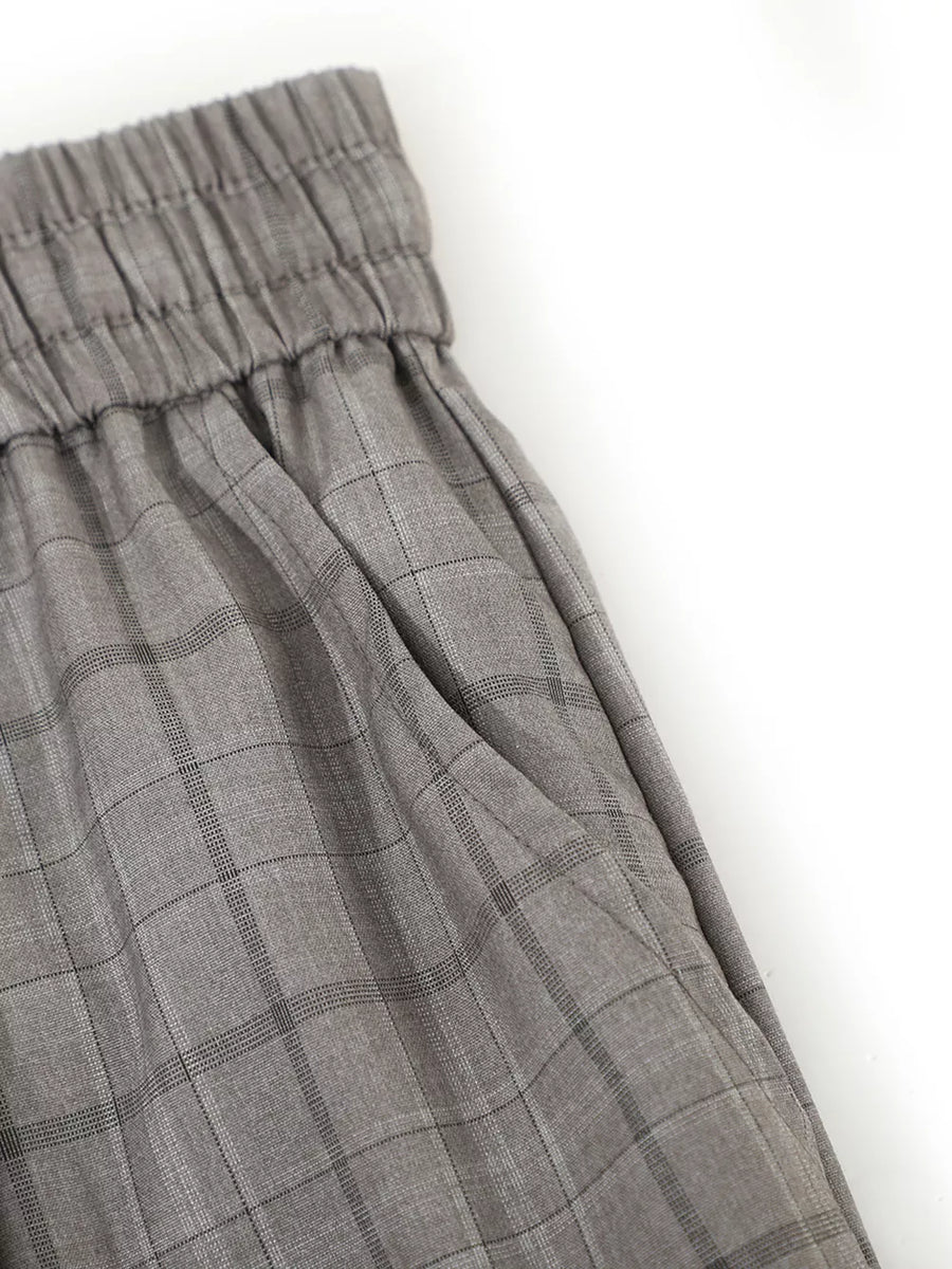 Men's Plaid Wide-leg Pants option 8