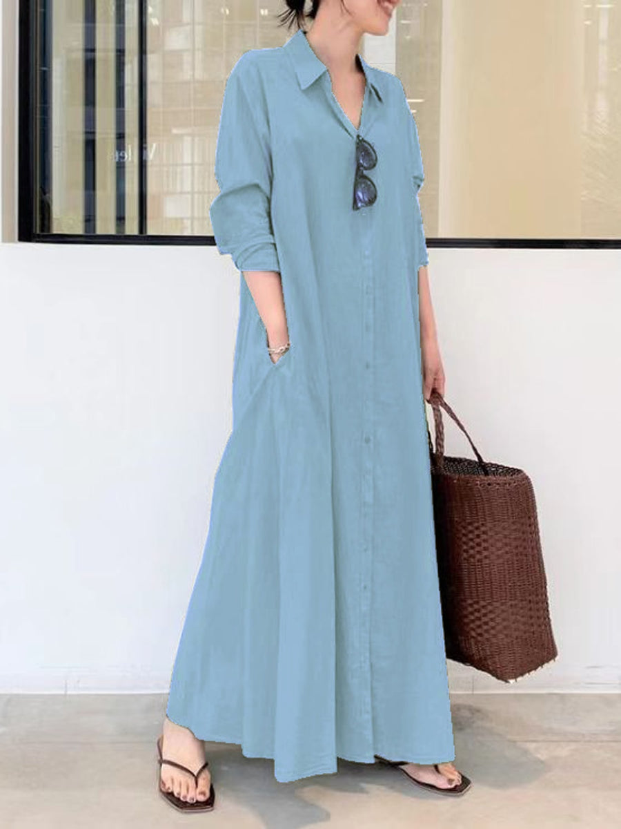 shirt dress in Apricot
