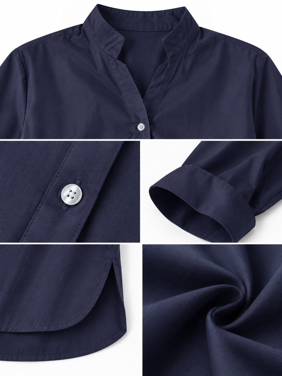 Full Size Oversized Button-Down Long Sleeve Shirt in Black