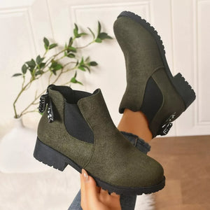 Polyester,Rubber Imported Size & boots in camel with ankle boot silhouette