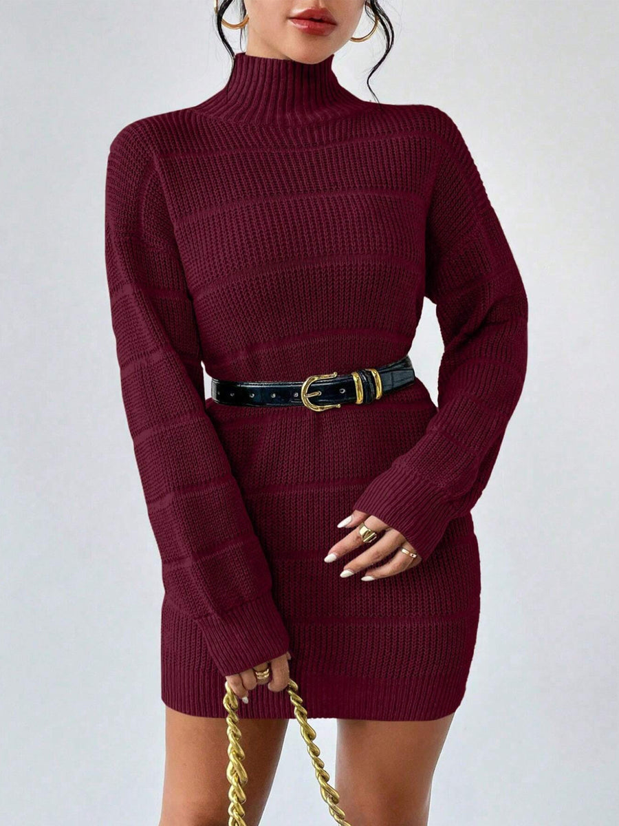 sweater dress featuring ribbed in White with 100% polyester Care instructions: Machine wash cold texture