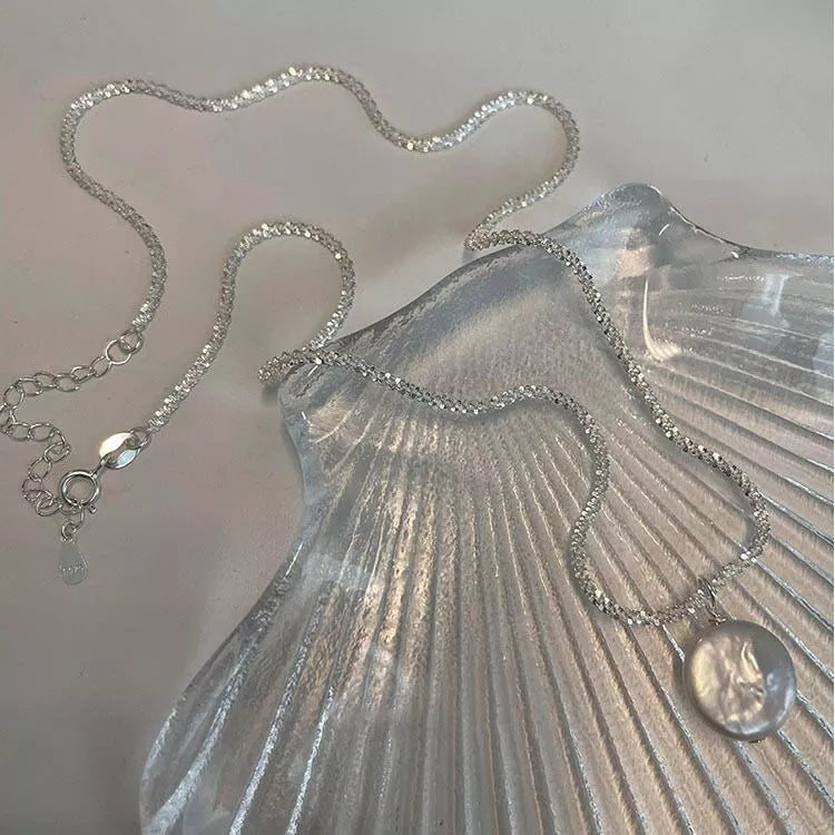 silver necklace