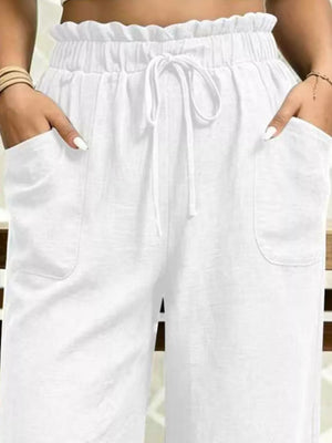 100% polyester Care instructions: Machine wash cold capri in Khaki with relaxed silhouette