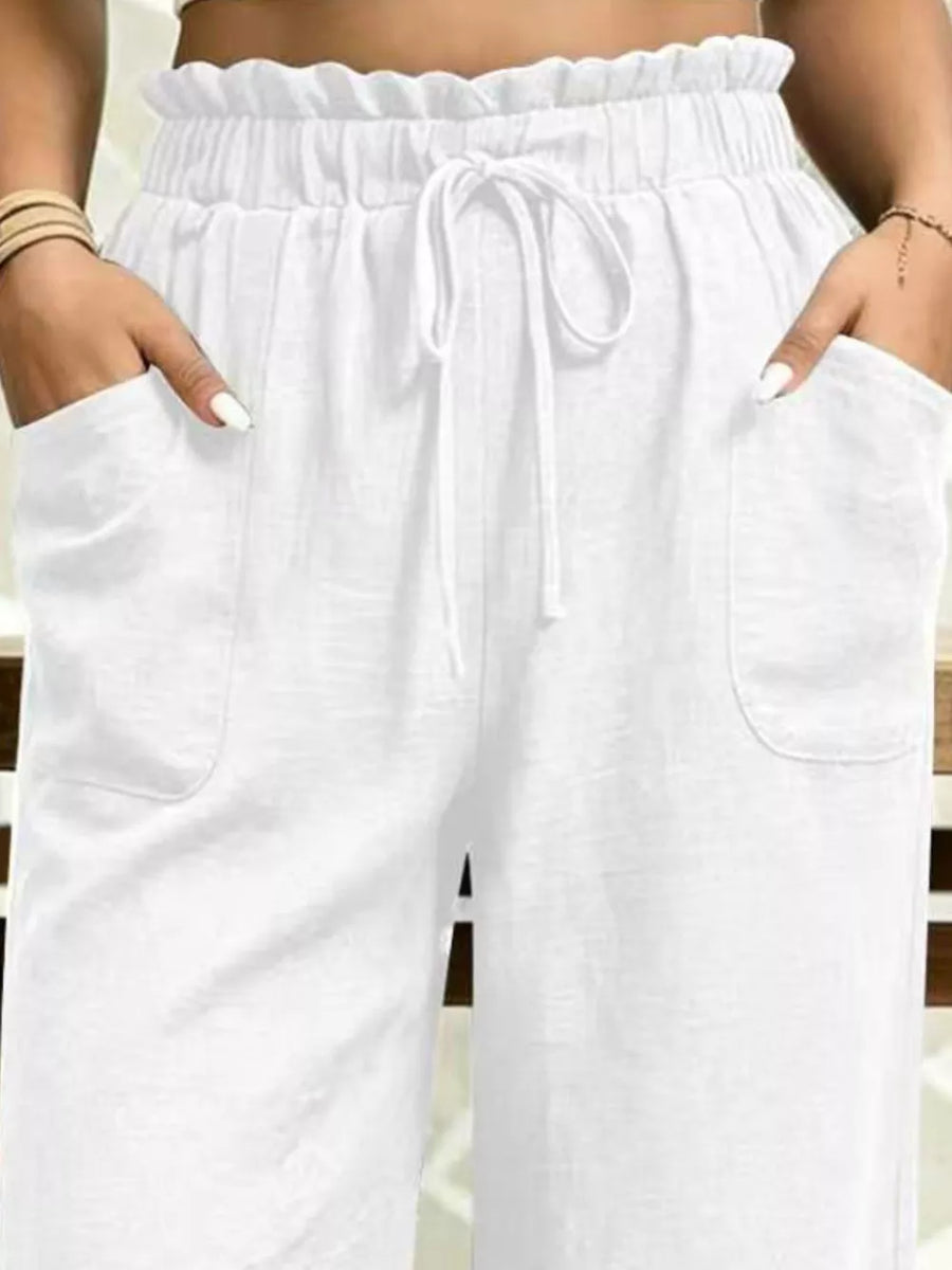 100% polyester Care instructions: Machine wash cold capri in Khaki with relaxed silhouette