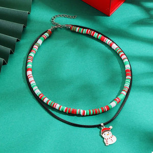 artsy necklace in red with strapless