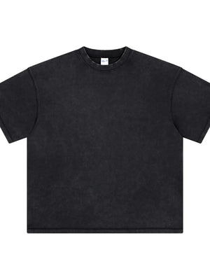 Urban Ease Half Sleeve Tee in Dark Gray with a washed effect and crew neckline.