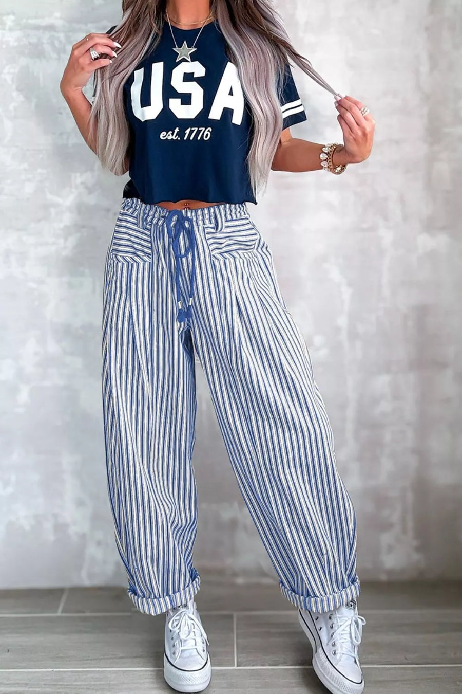 100% cotton Care instructions: Machine wash cold wide-leg pants in cream with loose silhouette