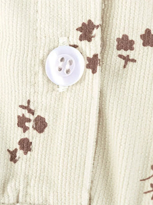 ivory A-line dress with thigh-length and half-button