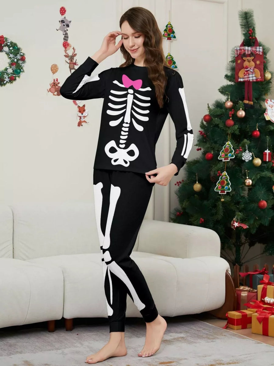 Mom pajama set with hip-length and pullover