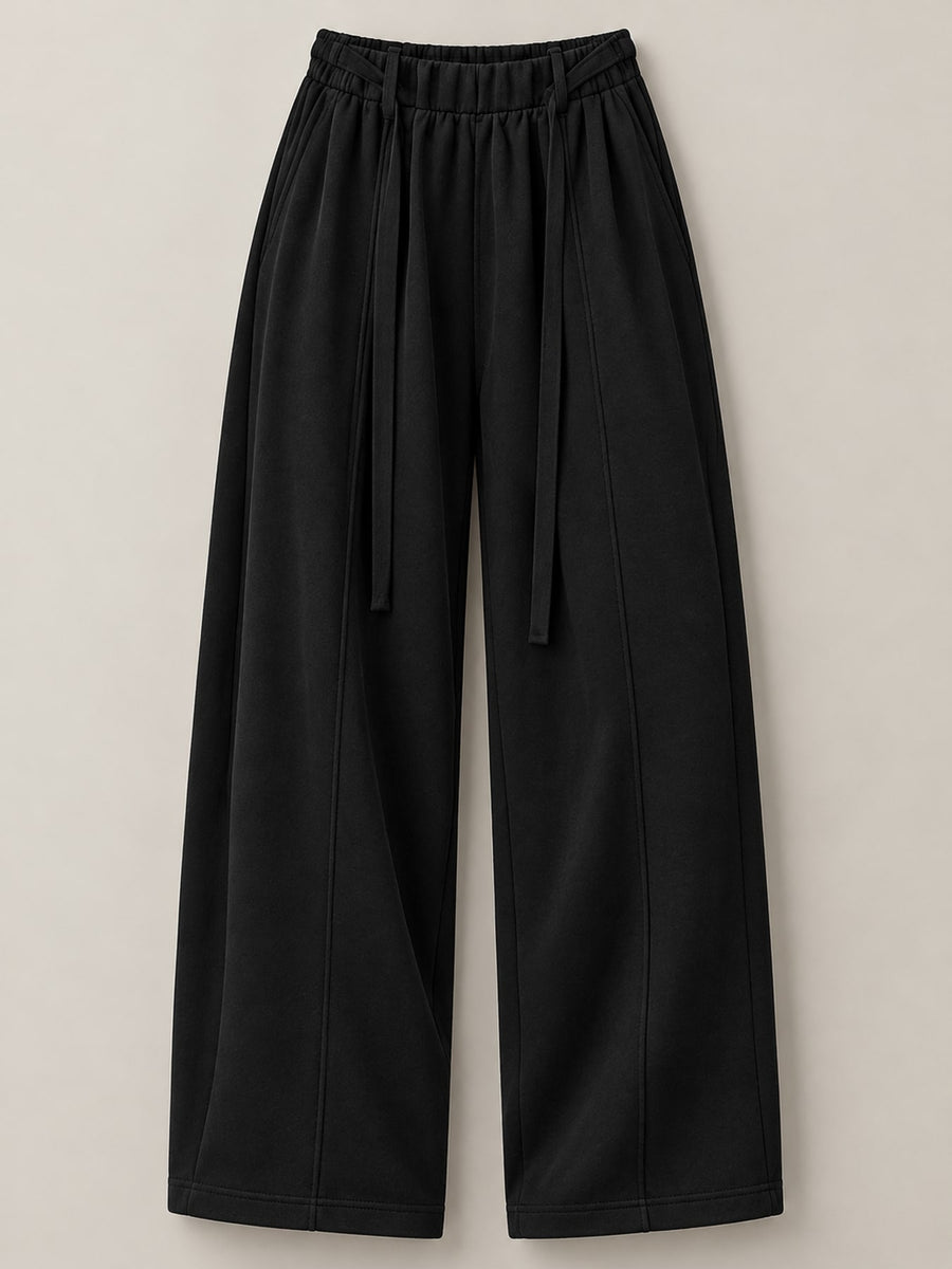 wide-leg pants in New Year Red-Tall with adjustable and full-length