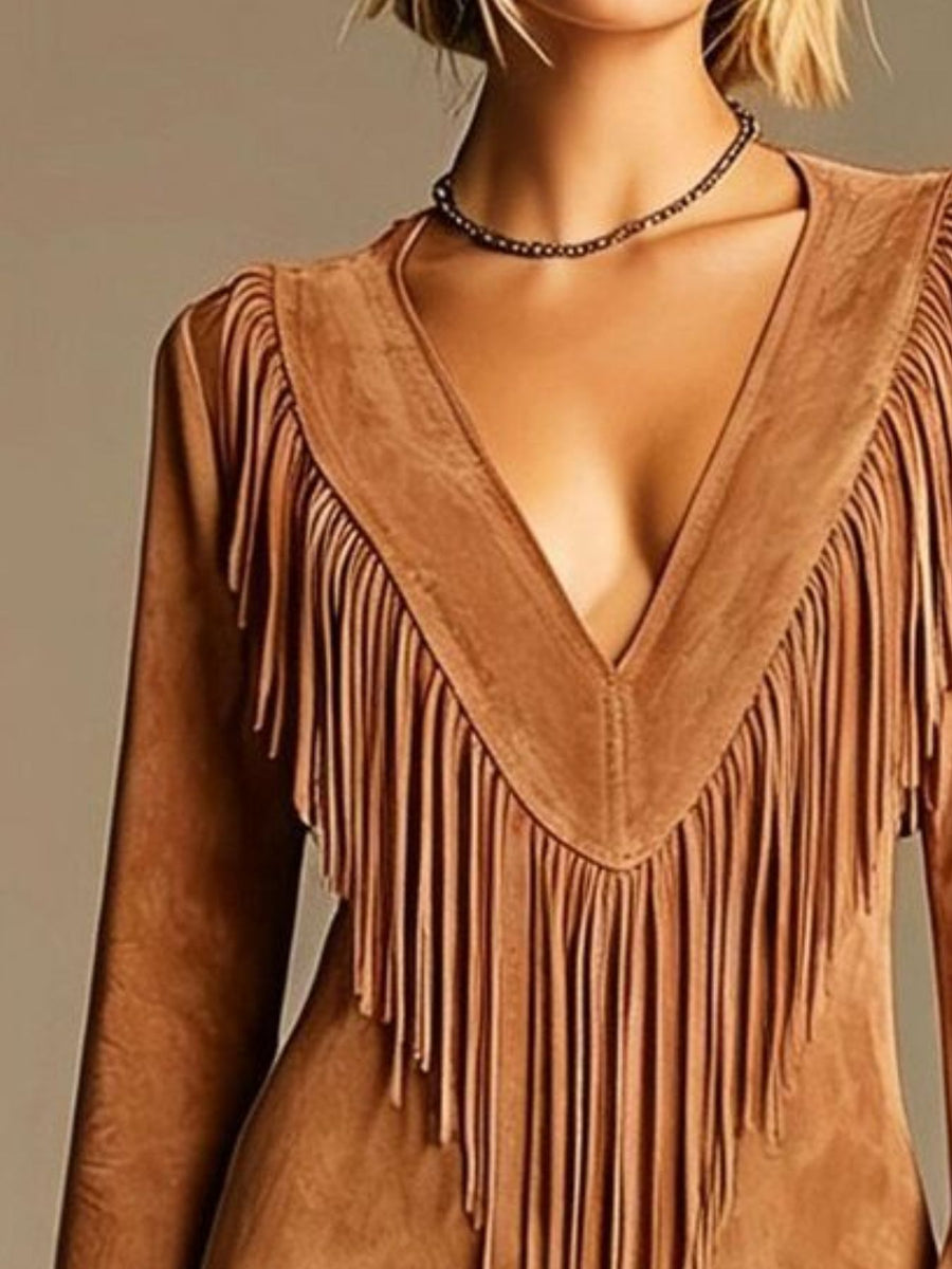 100% polyester Care instructions: Machine wash cold mini dress in Brown with fitted silhouette