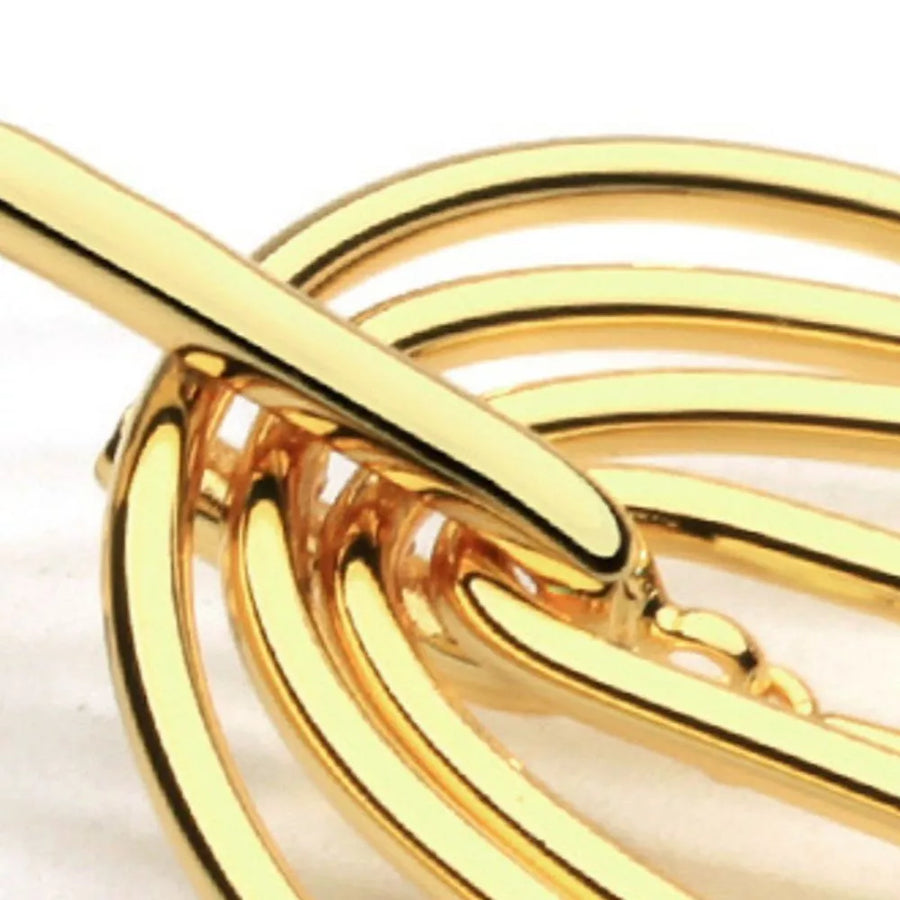 earrings in gold with geometric and 18K gold-plated