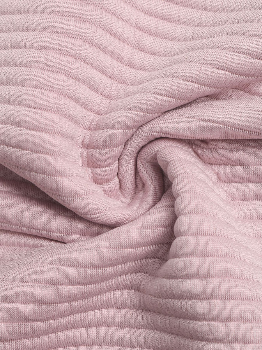 sweatshirt in Pink with zipper and hip-length