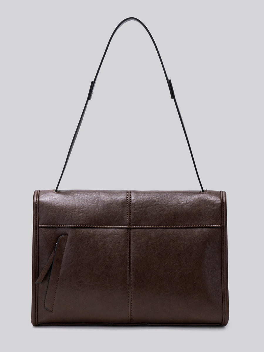 dark brown with messenger bag with adjustable strap 11