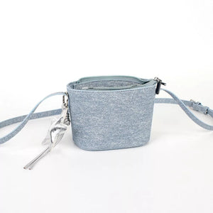 Pastel Blue boxy handbag with not applicable