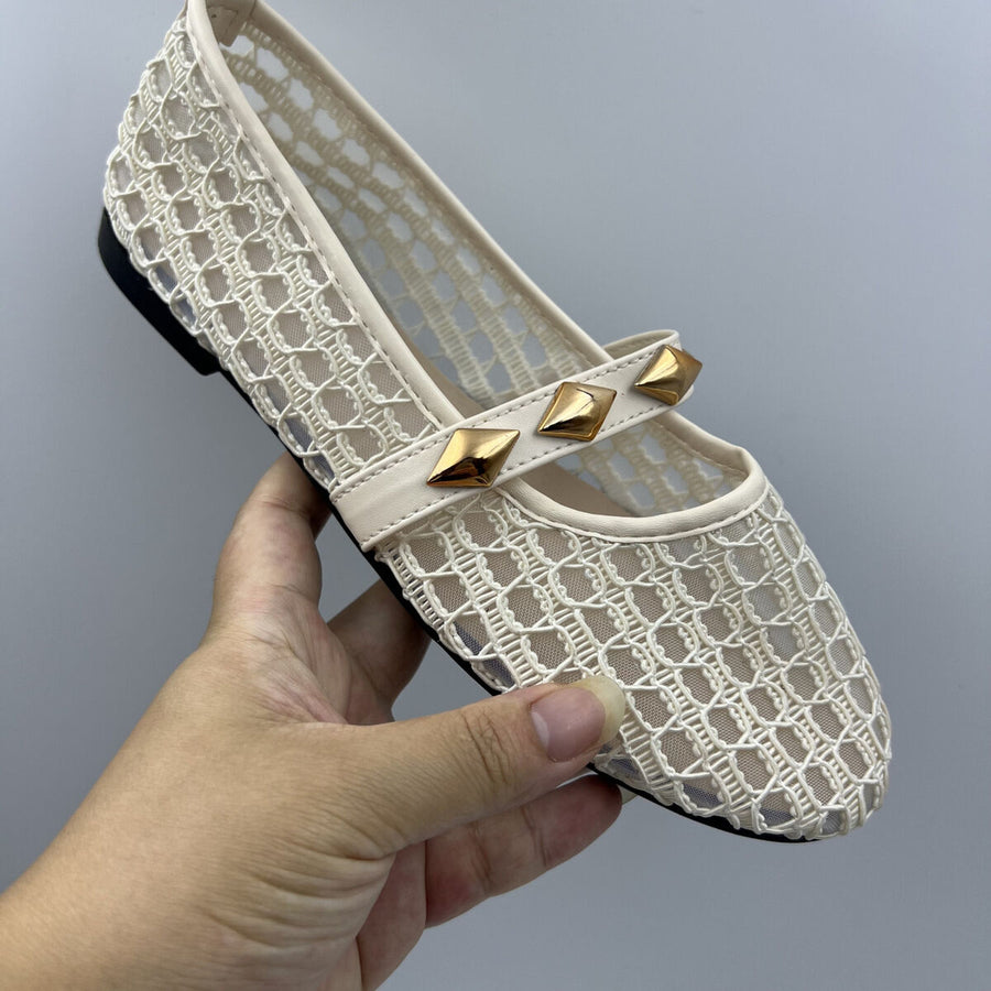 loafers featuring mesh in silver with Polyester,Rubber Imported Size & texture