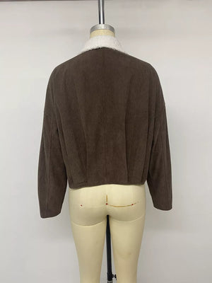 dark brown trucker jacket