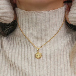 necklace in gold with 18K gold-plated and adjustable
