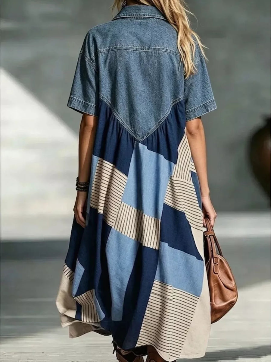 black shirt dress with maxi and half-button