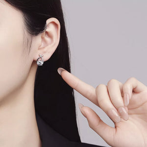 silver earrings with mini and post-back