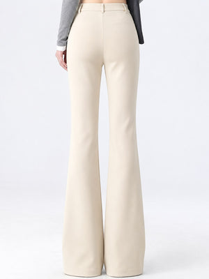 Apricot-Regular with trousers with high-waisted