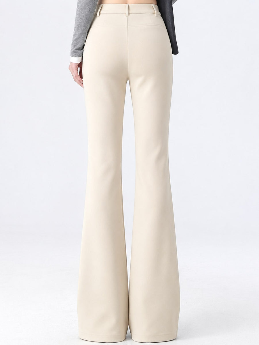 Apricot-Regular with trousers with high-waisted