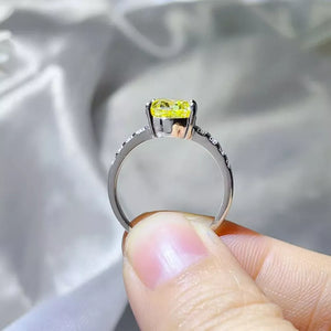 3 Carat Moissanite Oval 925 Sterling Silver Ring in Silver with oval cut stone