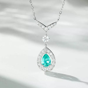 Pastel Blue necklace with short and hook-and-eye