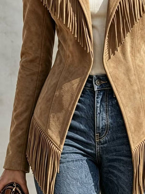 100% polyester Care instructions: Machine wash cold jacket in Camel with fitted silhouette