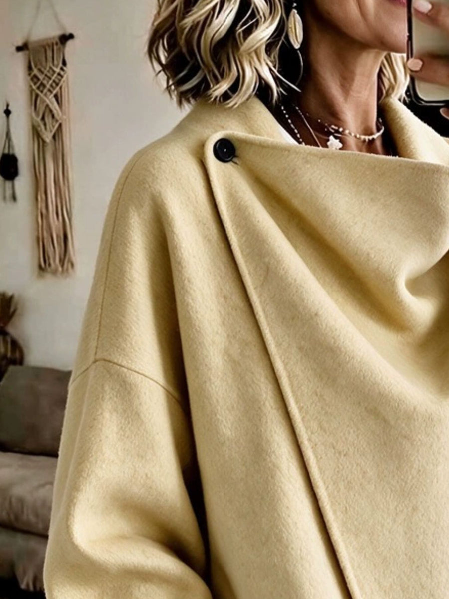 cape in Sky Blue with cowl neck and elbow sleeve