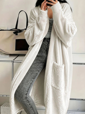 100% polyester Care instructions: Machine wash cold cardigan in Scarlet with loose silhouette