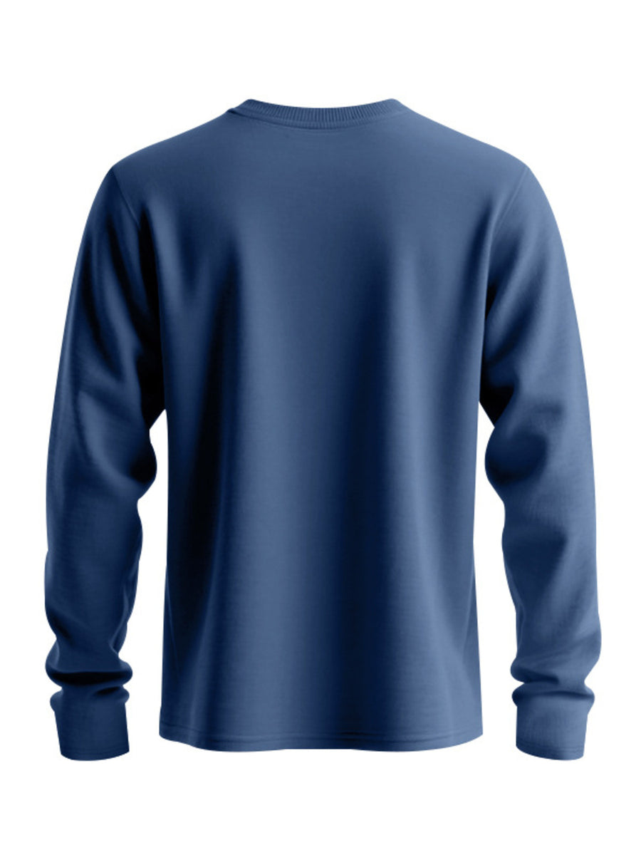 Light Gray henley with hip-length and half-button