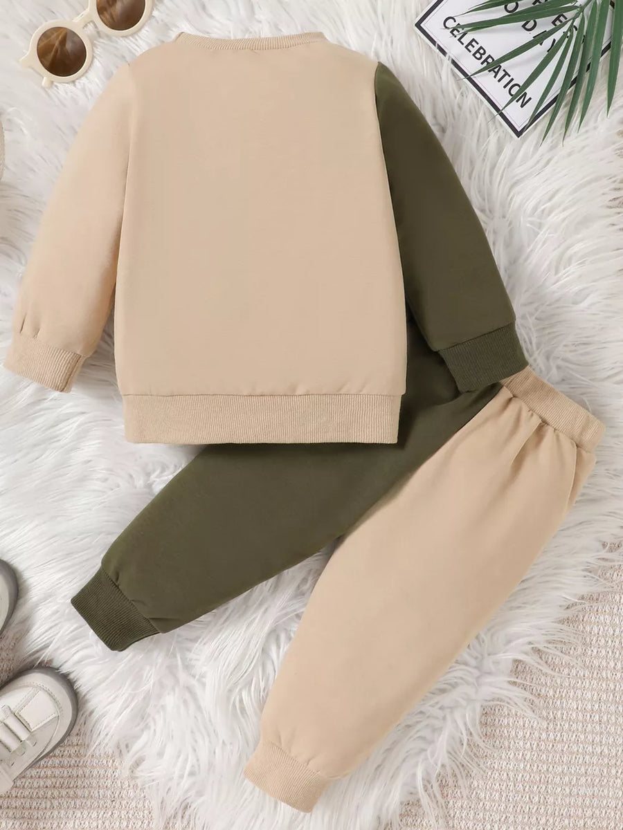 Children S Letter Round Neck Top And Pants option 6