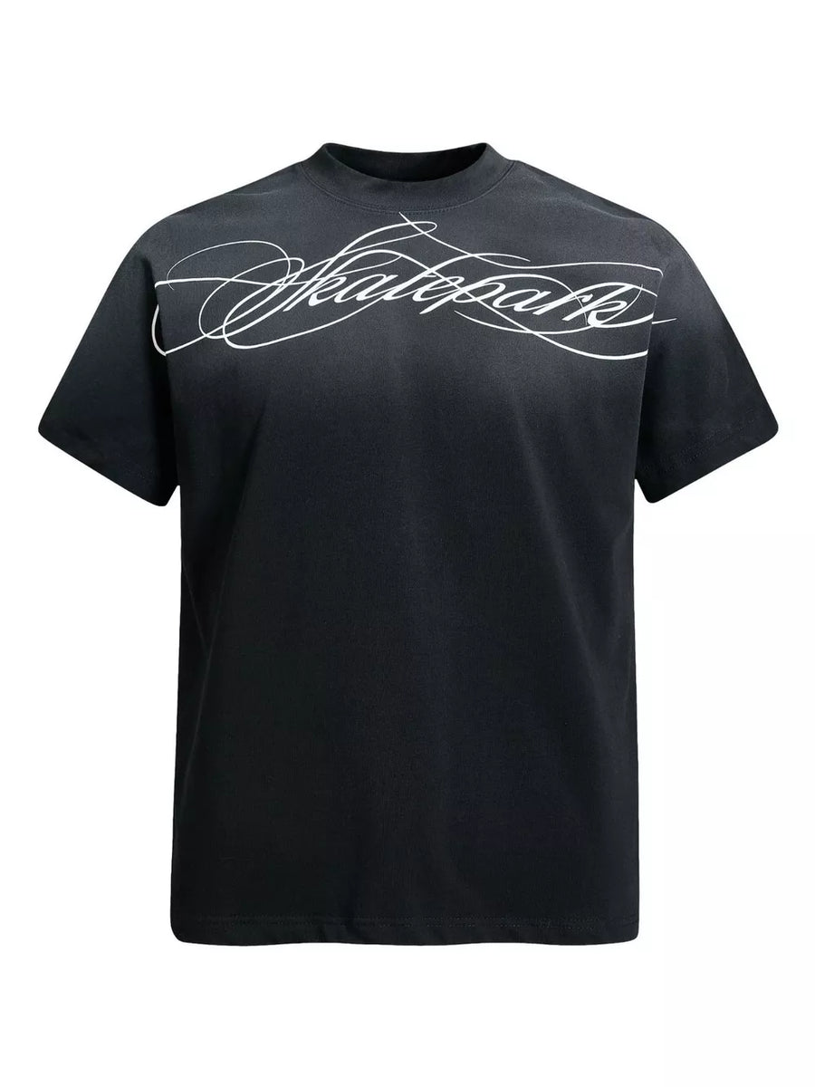 t-shirt in Black with graphic and stretch