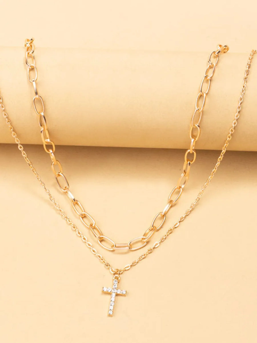 18K Gold-Plated,Zinc alloy,Zircon Care instructions: Avoid wearing during exerci necklace in Gold with na silhouette