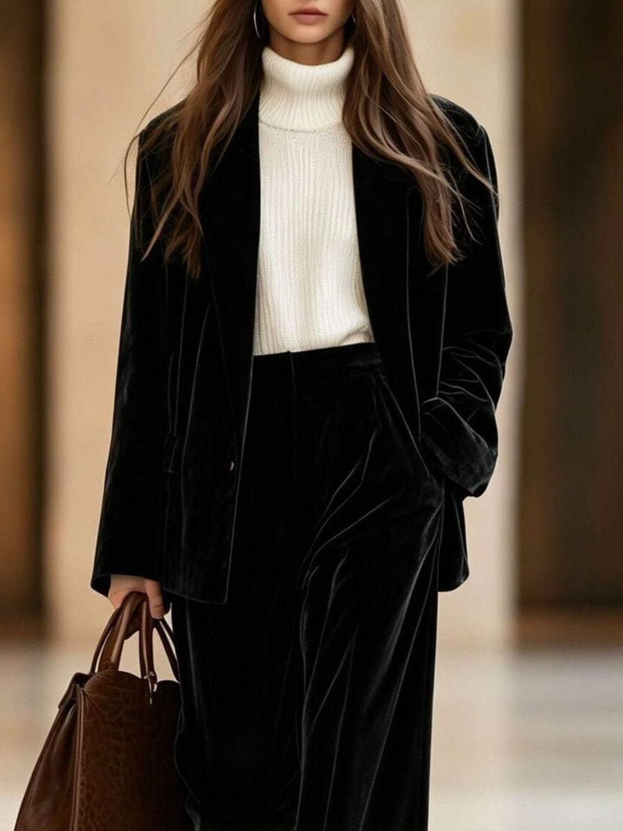 Khaki relaxed blazer with notch lapel