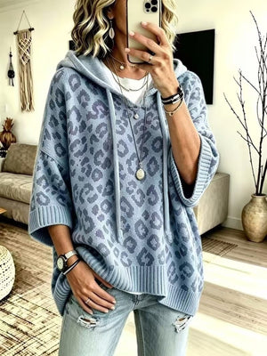 Blue pullover hoodie
